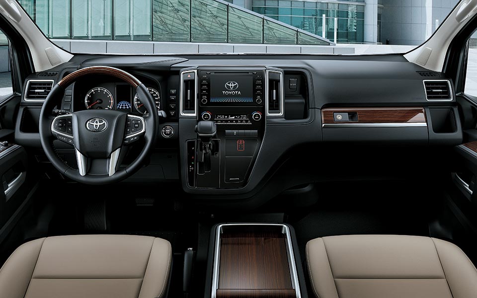 elegant interior in toyota granvia 2020