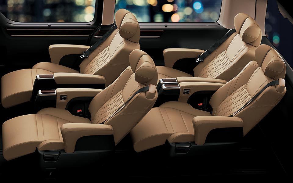 relaxing and elegant interior in toyota granvia 2020