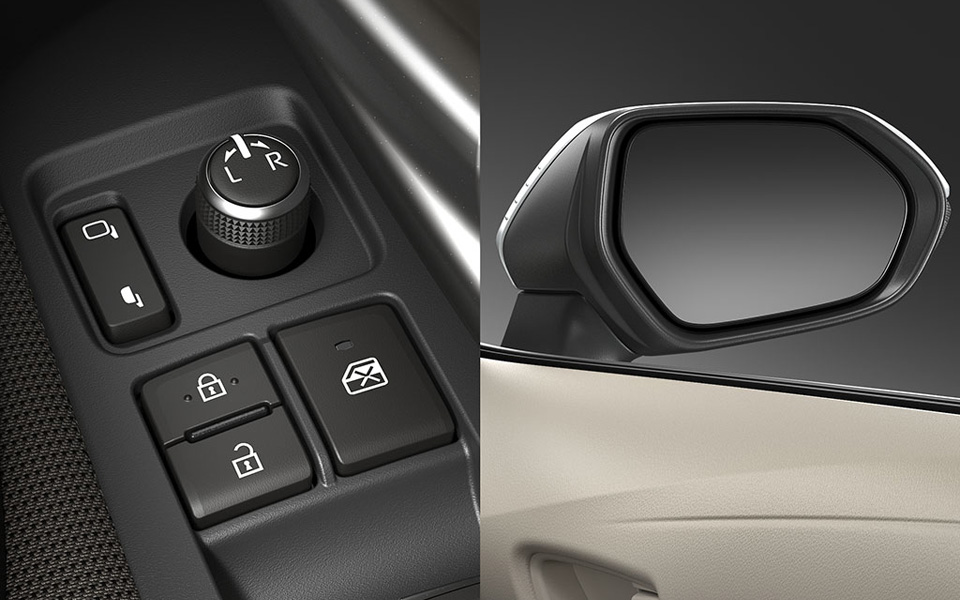 Toyota Corolla 2020 Interior doors lock and mirror adjustment