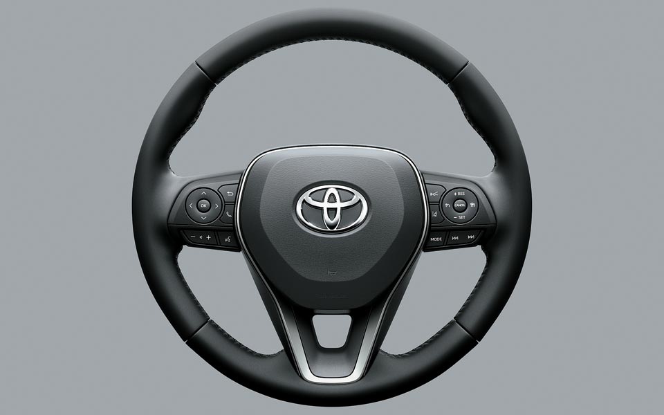 مفاتيح للتحكم من عجلة القيادة لدى تويوتا راف فور 2019
